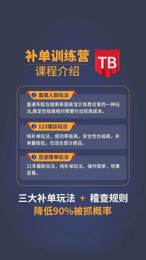 数据蛇淘宝2021最新三大补单玩法+稽查规则，降低90%被抓概率-则成副业项目资源站