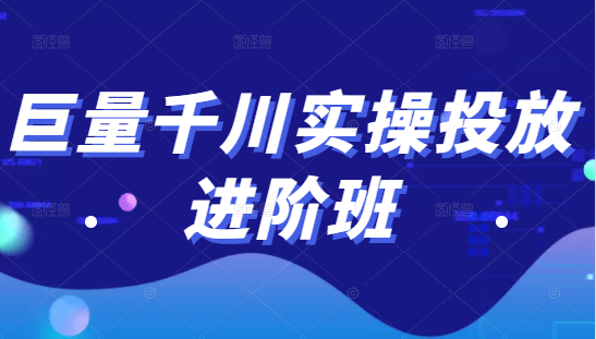 巨量千川实操投放进阶班，投放策略、方案，复盘模型和数据异常全套解决方法-则成副业项目资源站