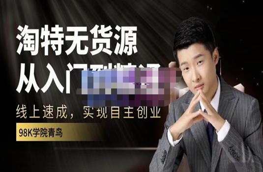98k学院的淘特无货源线上速成课，从入门到精通，让你最小投入，最高回报-则成副业项目资源站