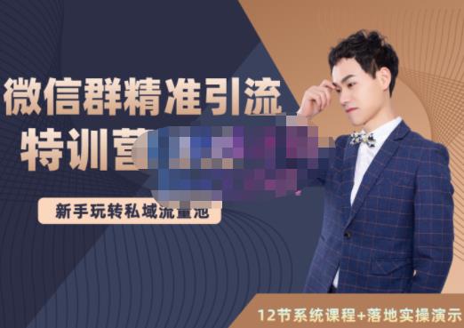 陆明明·微信群精准引流特训营3.0，借助微信群进行引流操作，打造私域流量池-则成副业项目资源站