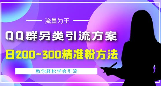 价值888的QQ群另类引流方案，半自动操作日200~300精准粉方法【视频教程】-则成副业项目资源站
