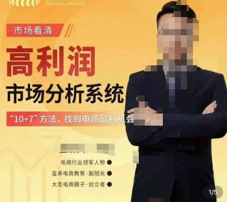 市场看清·高利润市场分析系统-10+7找到电商盈利机会-则成副业项目资源站