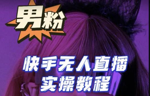 【男粉落地项目】零基础玩转男粉快手无人直播月入3w+,2023快手无人直播实操教程-则成副业项目资源站