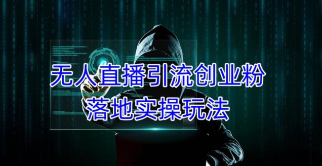 外面收费3980的无人直播引流创业粉落地实操玩法，单日引100+精准创业粉-则成副业项目资源站