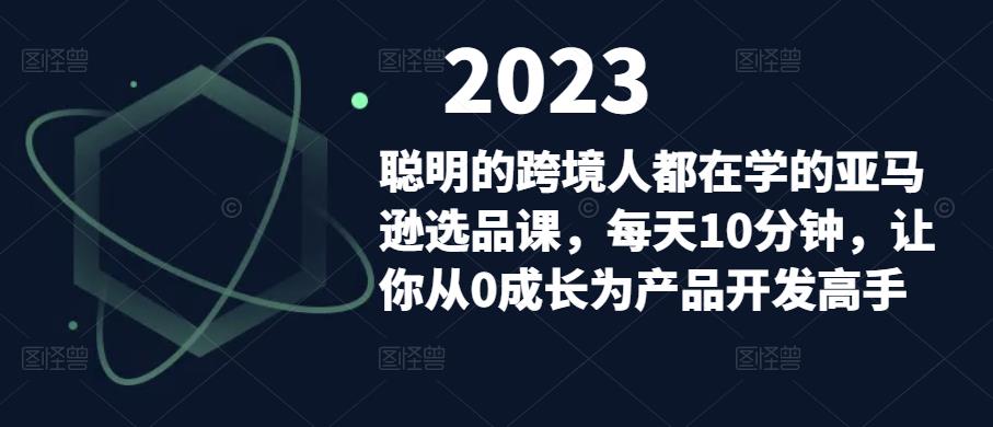 聪明的跨境人都在学的亚马逊选品课，每天10分钟，让你从0成长为产品开发高手-则成副业项目资源站