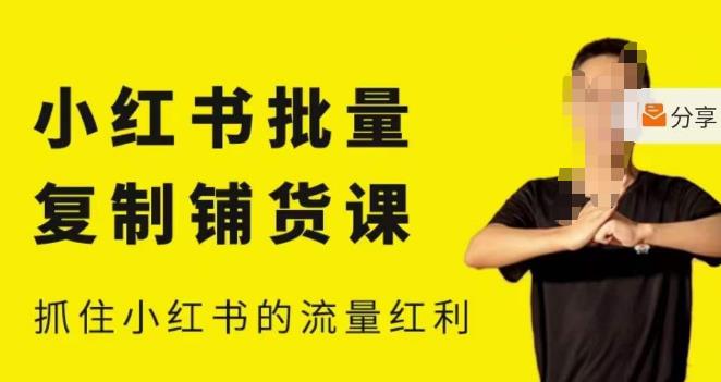 张宾·小红书批量复制铺货课，小红书0-1快速起号变现玩法，抓住小红书的流量红利（更新2023年3月）-则成副业项目资源站