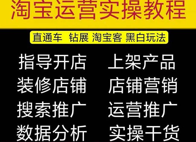 2023淘宝开店教程0基础到高级全套视频网店电商运营培训教学课程-则成副业项目资源站