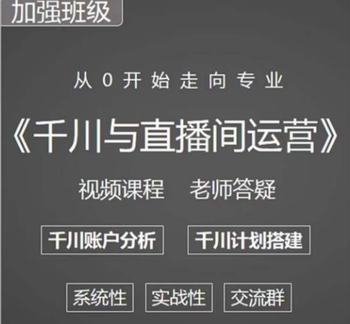 阳光哥·千川图文与直播间运营,从0开始走向专业,包含千川短视频图文、千川直播间、小店随心推-则成副业项目资源站