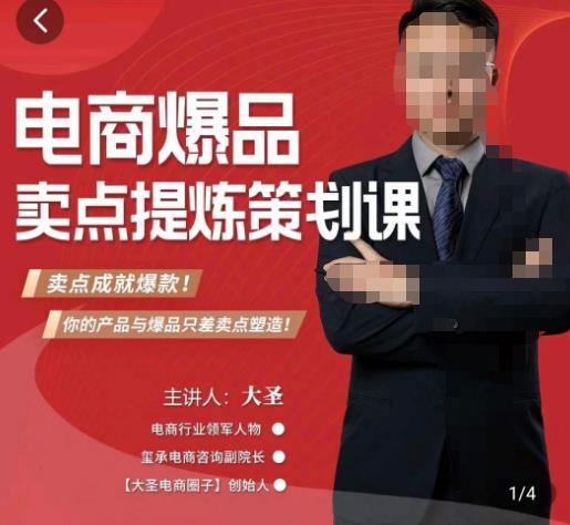 大圣·电商标品爆款卖点策划课,标品卖点成就爆款,可落地卖点提炼课-则成副业项目资源站