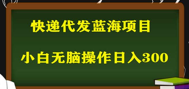 2023最新蓝海快递代发项目，小白零成本照抄也能日入300+-则成副业项目资源站