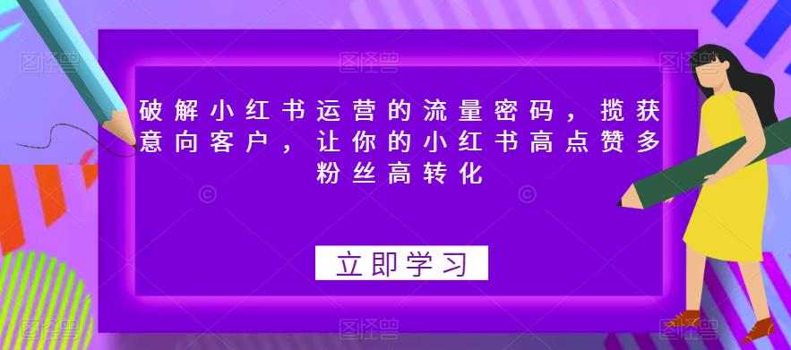 破解小红书运营的流量密码,揽获意向客户,让你的小红书高点赞多粉丝高转化-则成副业项目资源站