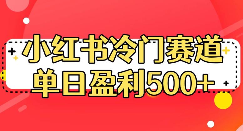 小红书冷门赛道,单日盈利500+【揭秘】-则成副业项目资源站