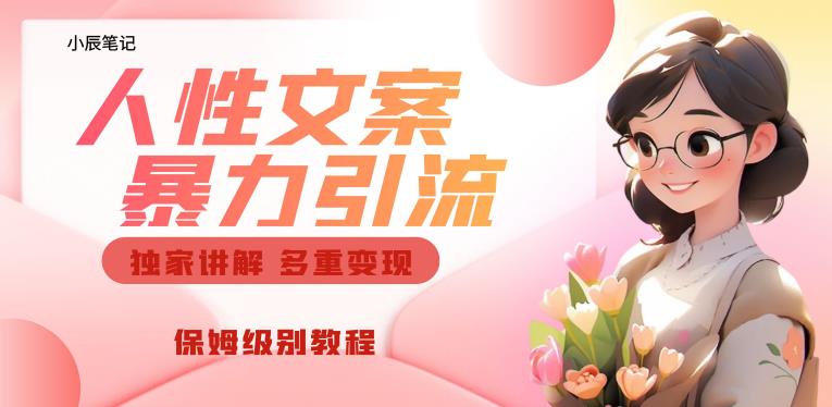 独家人性文案玩法，暴力引流多重变现，保姆级教程【揭秘】-则成副业项目资源站