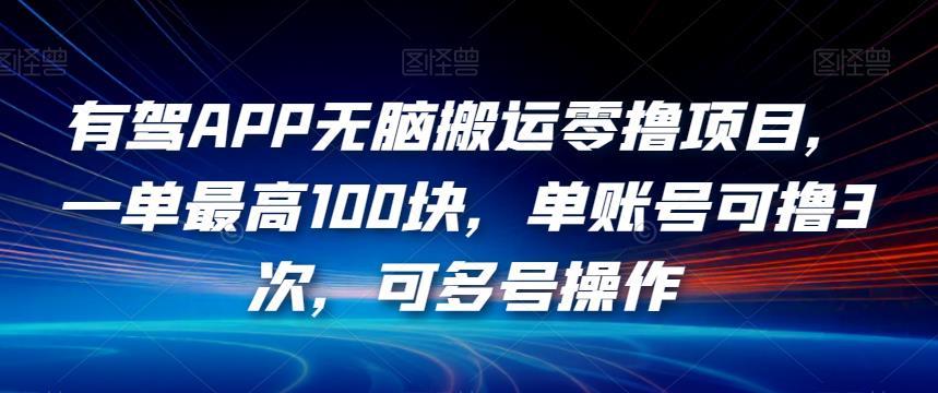 有驾APP无脑搬运零撸项目,一单最高100块,单账号可撸3次,可多号操作【揭秘】-则成副业项目资源站