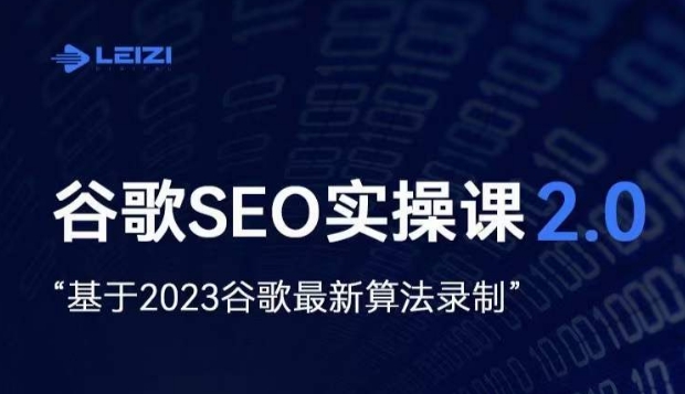 雷子·谷歌SEO 2.0实战课,独立站询盘自由必备,基于2023谷歌最新算法录制-则成副业项目资源站