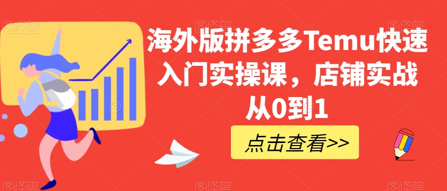海外版拼多多Temu快速入门实操课，店铺实战从0到1-则成副业项目资源站