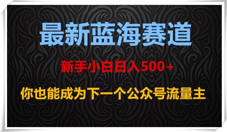 最新蓝海赛道,新手小白日入500+,你也能成为下一个公众号流量主【揭秘】-则成副业项目资源站