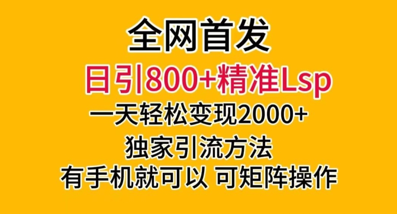 全网首发！日引800+精准老色批，一天变现2000+，独家引流方法，可矩阵操作【揭秘】-则成副业项目资源站