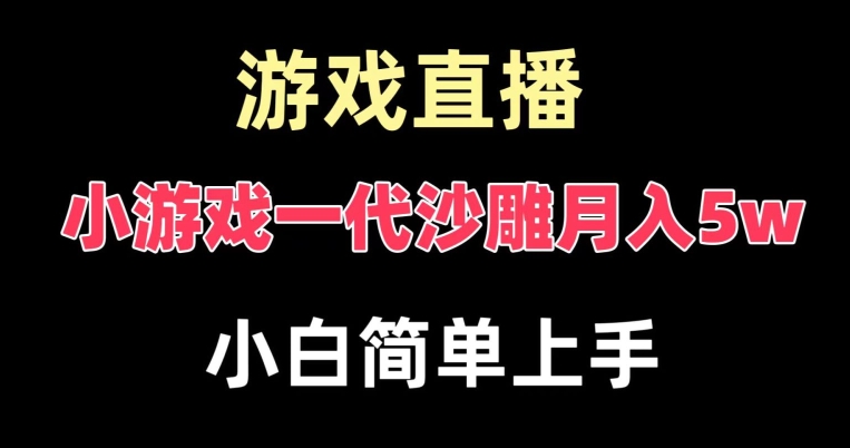 玩小游戏一代沙雕月入5w,爆裂变现,快速拿结果,高级保姆式教学【揭秘】-则成副业项目资源站