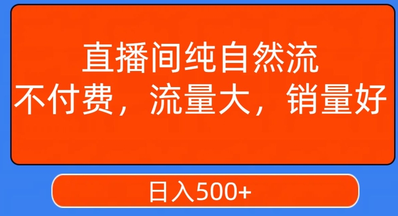 视频号直播间纯自然流，不付费，白嫖自然流，自然流量大，销售高，月入15000+【揭秘】-则成副业项目资源站