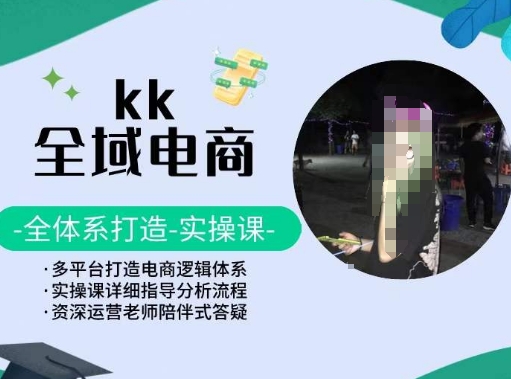 KK全域电商,全体系打造实操课,多平台打造电商逻辑体系-则成副业项目资源站