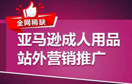 全网稀缺!亚马逊成人用品站外营销推广,教你引爆站外流量,开启爆单模式-则成副业项目资源站