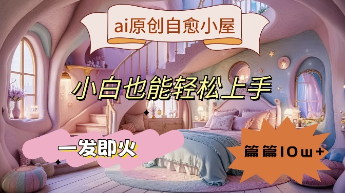 ai原创治愈小屋,小白也能轻松上手,一发即火,篇篇10w+【揭秘】-则成副业项目资源站