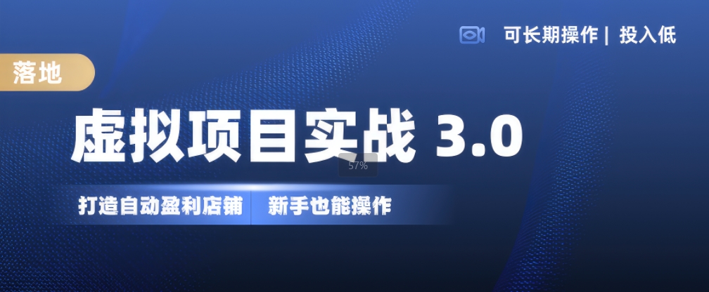 虚拟项目实战3.0,打造自动盈利店铺,可长期操作投入低,新手也能操作-则成副业项目资源站