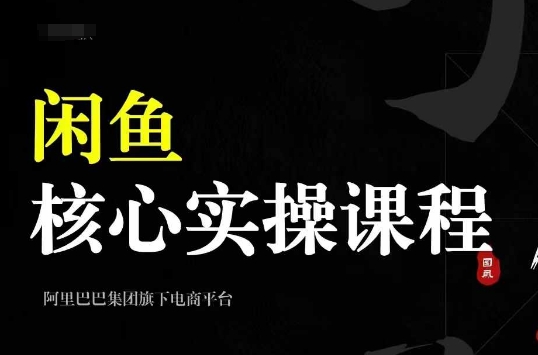 2024闲鱼核心实操课程,从养号、选品、发布、销售,教你做一个出单的闲鱼号-则成副业项目资源站