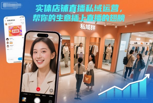 实体店铺直播私域运营，帮你的生意插上直播的翅膀-则成副业项目资源站