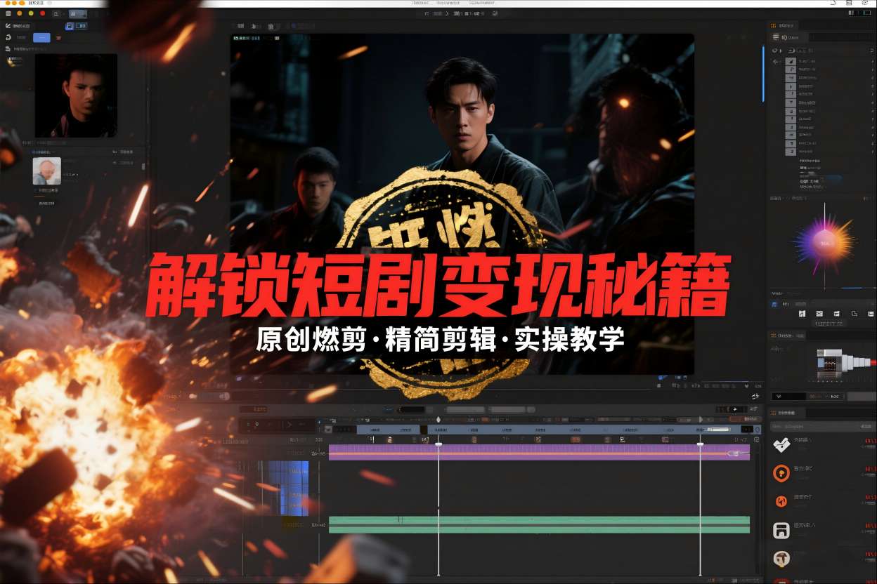 短剧拉新之原创燃剪精简剪辑实操课，解锁短剧变现秘籍-则成副业项目资源站