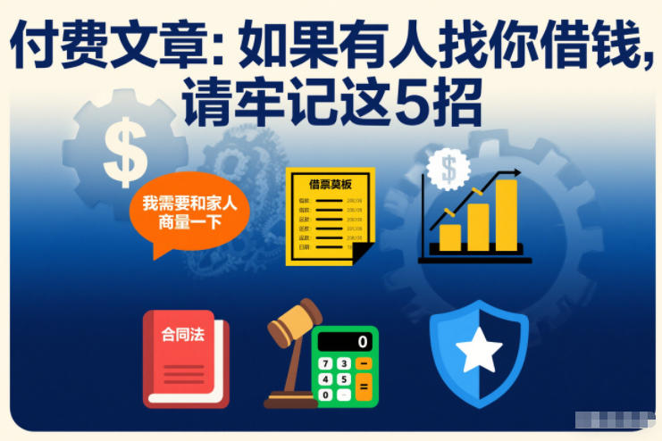 付费文章：如果有人找你借钱，请牢记这5招-则成副业项目资源站