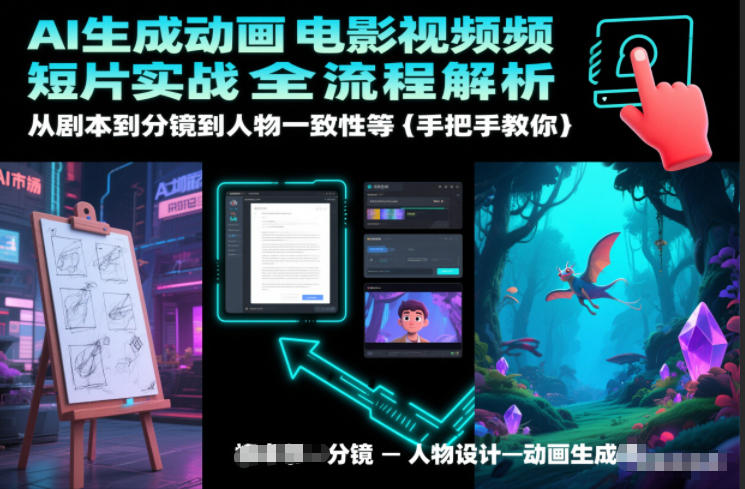 AI生成动画电影视频短片实战全流程解析，从剧本到分镜到人物一致性等手把手教你-则成副业项目资源站