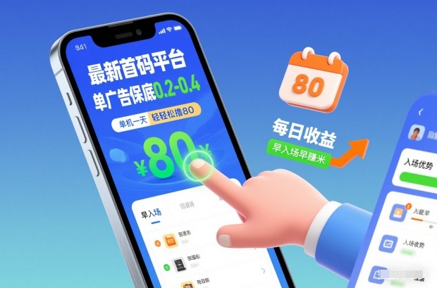 最新首码平台，单广告保底0.2-0.4，单机一天轻松撸80，早入场早賺米【揭秘】-则成副业项目资源站