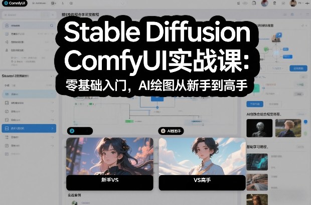 Stable Diffusion ComfyUI实战课：零基础入门，AI绘图从新手到高手-则成副业项目资源站