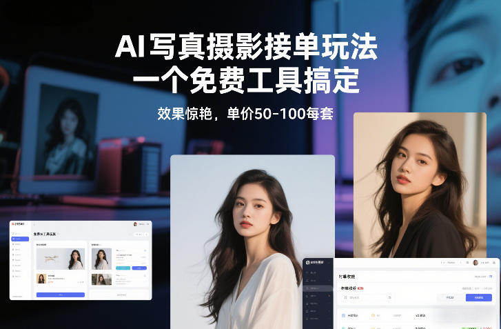 AI写真摄影接单玩法，一个免费工具搞定，效果惊艳，单价50-100每套-则成副业项目资源站