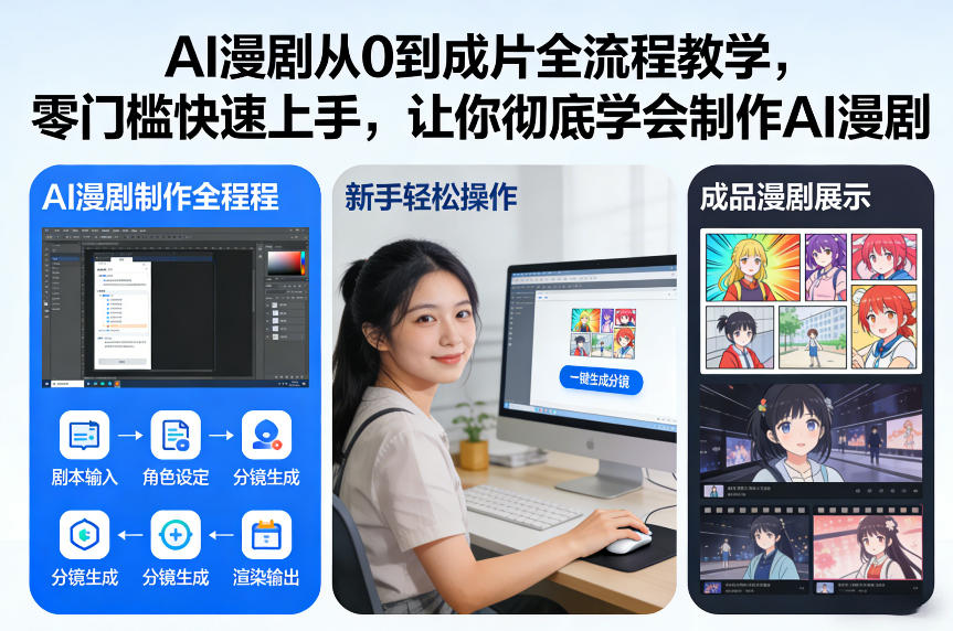 AI漫剧从0到成片全流程教学，零门槛快速上手，让你彻底学会制作AI漫剧【保姆级教程】-则成副业项目资源站