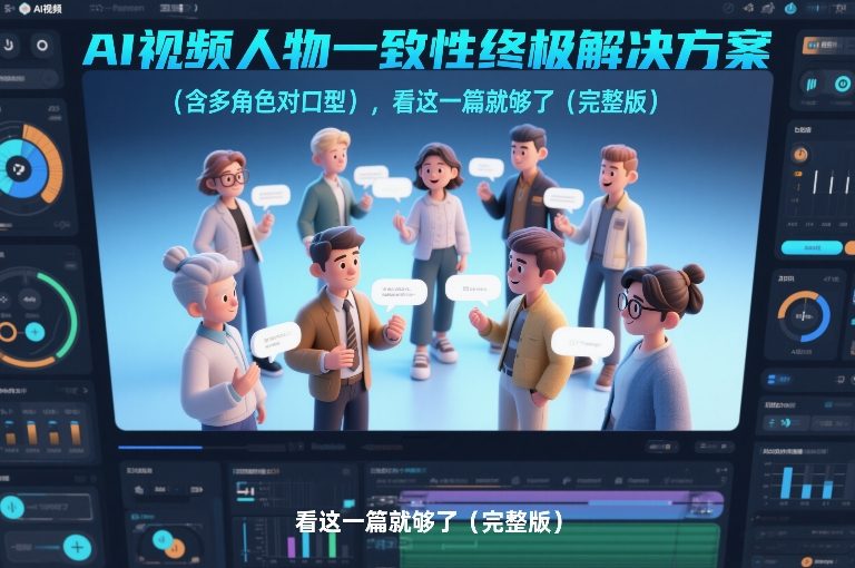 AI视频人物一致性终极解决方案（含多角色对口型），看这一篇就够了（完整版）-则成副业项目资源站