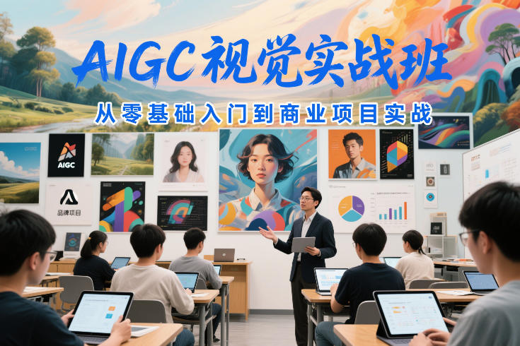 AIGC视觉实战班，从零基础入门到商业项目实战-则成副业项目资源站