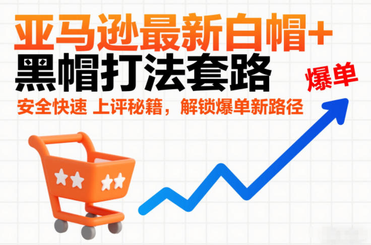 亚马逊最新白帽+黑帽打法套路，安全快速上评秘籍，解锁爆单新路径-则成副业项目资源站