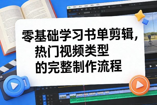 零基础学习书单剪辑，热门视频类型的完整制作流程（更新2026）-则成副业项目资源站