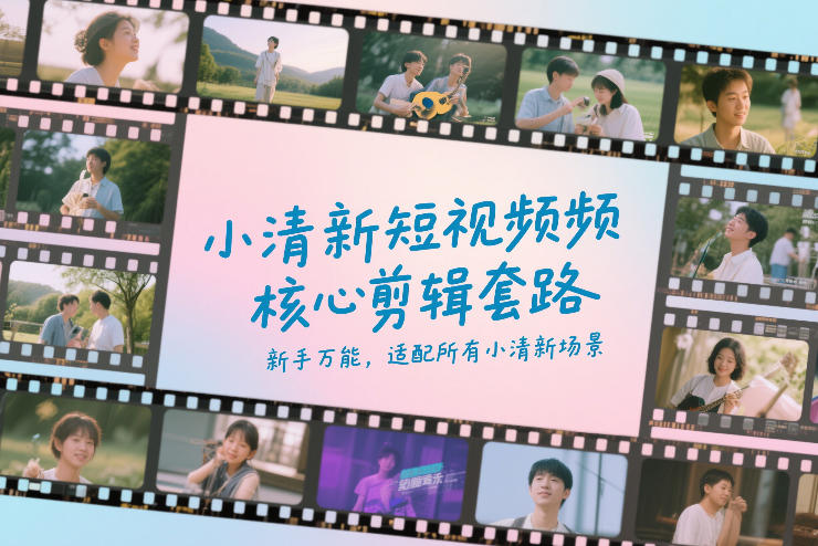 小清新短视频核心剪辑套路，新手万能，适配所有小清新场景-则成副业项目资源站