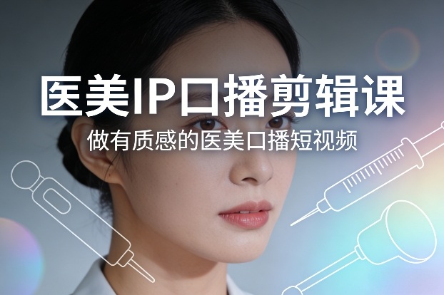 医美IP口播剪辑课，做有质感的医美口播短视频-则成副业项目资源站