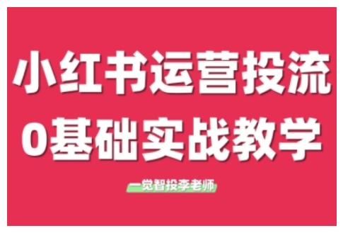 小红书运营投流，小红书广告投放从0到1的实战课，学完即可开始投放（更新26年）-则成副业项目资源站