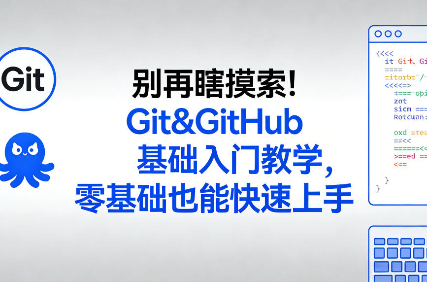 别再瞎摸索！Git&GitHub基础入门教学，零基础也能快速上手-则成副业项目资源站