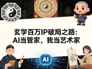 玄学百万IP破局之路：AI当管家，我当艺术家-则成副业项目资源站
