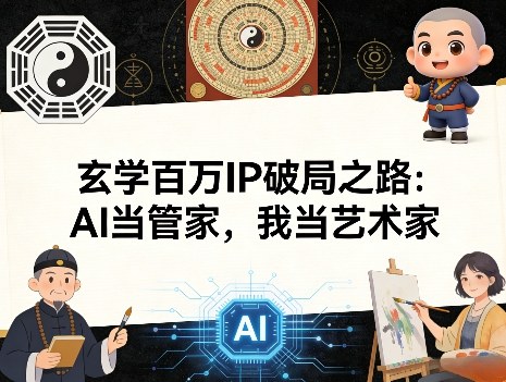 玄学百万IP破局之路：AI当管家，我当艺术家-则成副业项目资源站
