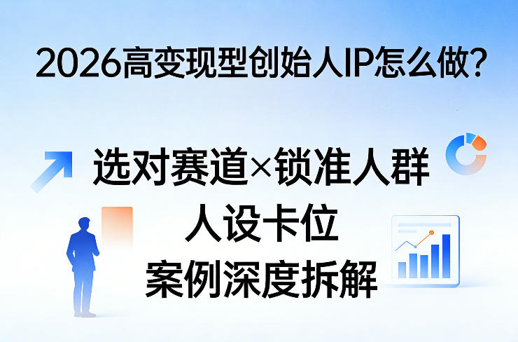2026高变现型创始人IP怎么做？选对赛道×锁准人群×人设卡位×案例深度拆解-则成副业项目资源站