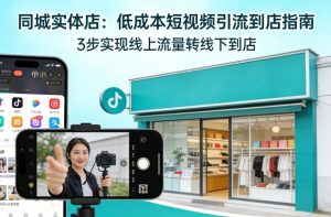 同城实体店,如何低成本把客户从短视频带到线下门店-则成副业项目资源站