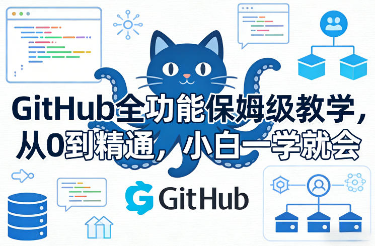 GitHub全功能保姆级教学，从0到精通，小白一学就会-则成副业项目资源站
